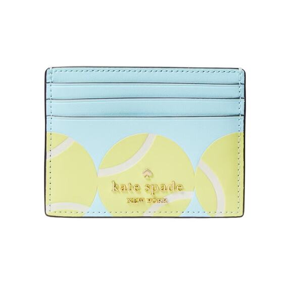 Kate Spade Grand Slam Tennis Small Slim Card Holder - Picture 1 of 6